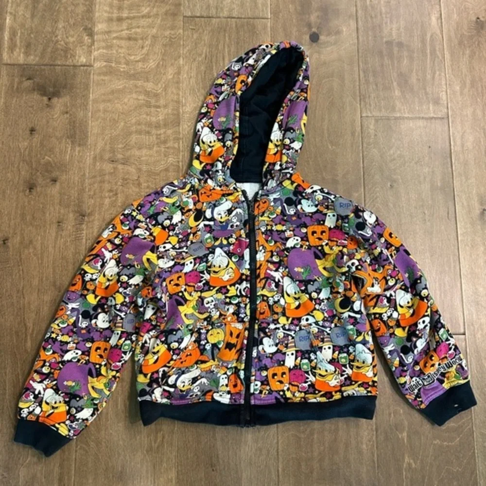Disney world Colorful Halloween Cartoon Hoodie medium